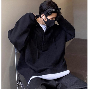 重磅秋冬装北极绒开衫毛衣美式复古休闲慵懒风针织衫加厚连帽外套图片
