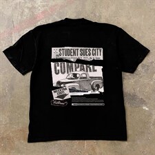 1506/Q3400/P35痞帅印花男夏季圆领宽松短袖重磅230g纯棉潮牌，男装T恤，星座1506