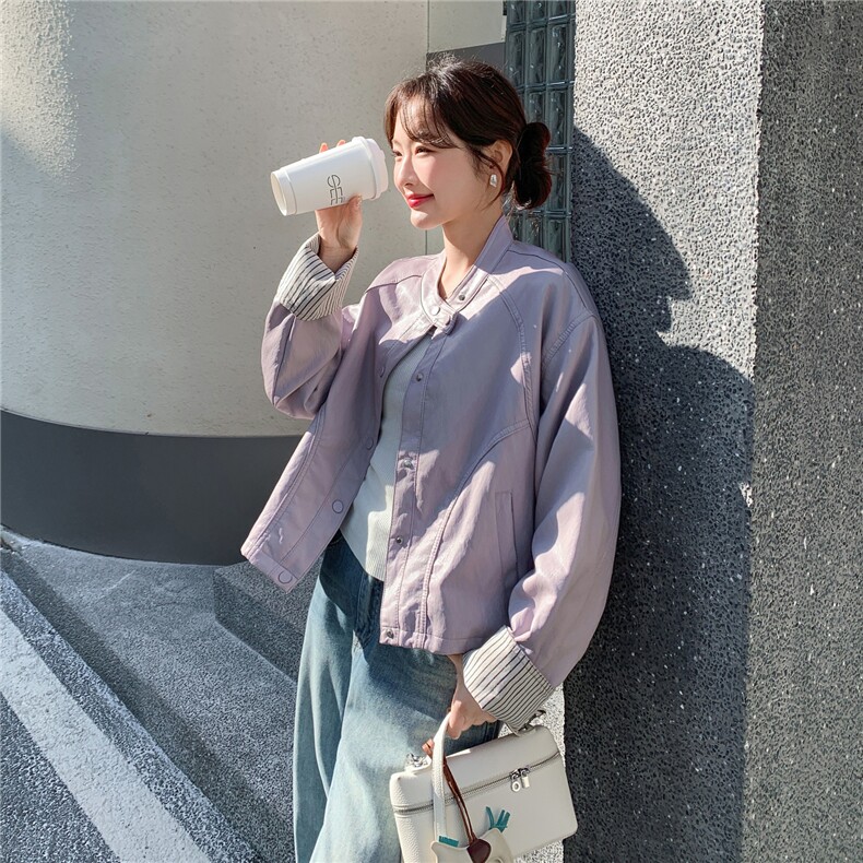 已出货春装新款~咖色皮衣外套女1楼南36-39吾爱衣-A21-P140-K268,女装皮衣,1C083