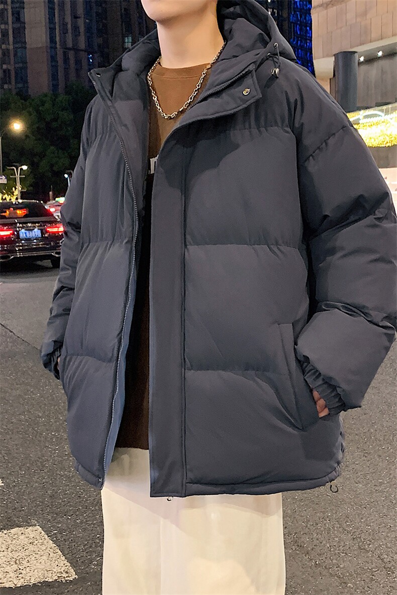 棉服棉袄秋冬新款棉衣外套纯色连帽面包服保暖加厚A436-1277-P60,男装棉衣,电商A436