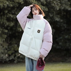 现货抖音得物可供视频三防加厚羽绒拼接棉衣外套面包棉服86616，男装棉衣，电商A486