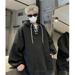 秋装新品 小众设计感连帽卫衣情侣休闲宽松上衣外套男女G1096 P68图片