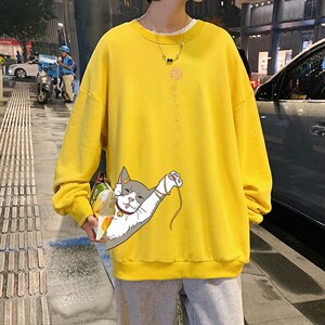 S6013-P28 加绒款-P33 秋季圆领卫衣男大码韩版宽松长袖外套图片