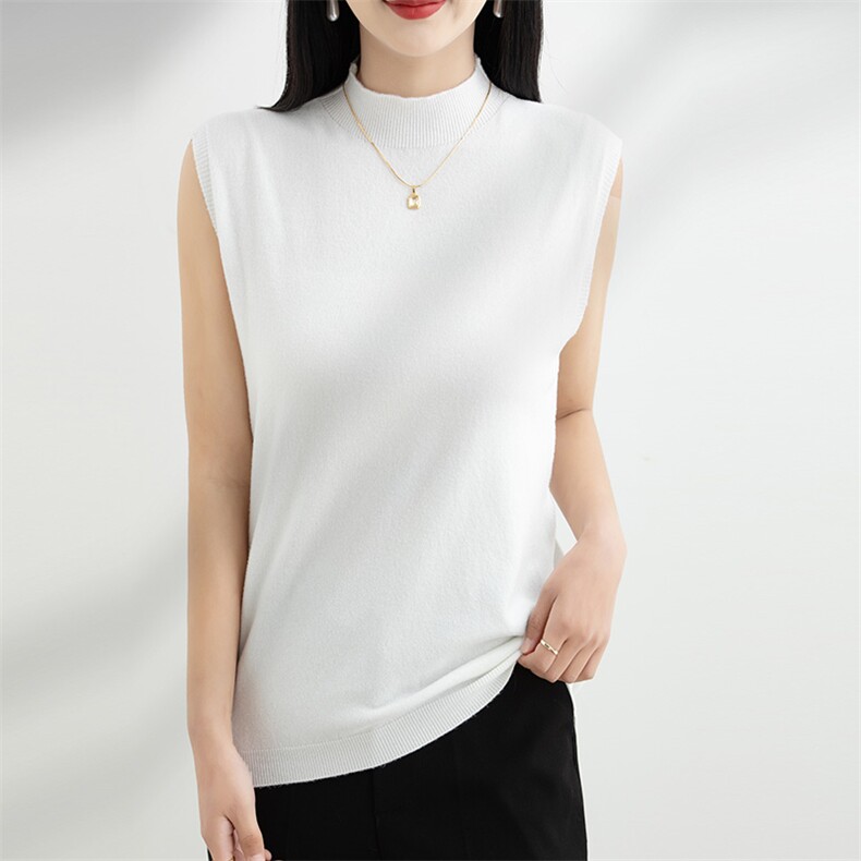 夏季冰丝针织t恤女短袖薄款显瘦体恤时尚气质百搭包肩袖打底上衣，女装T恤，众美斯特