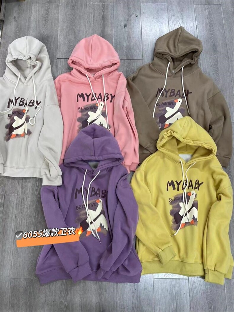 小白鸭加绒卫衣，女装卫衣/绒衫，一杭