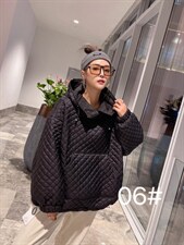 2021冬季羽绒套头带帽格子上衣，其它，柏旺阁