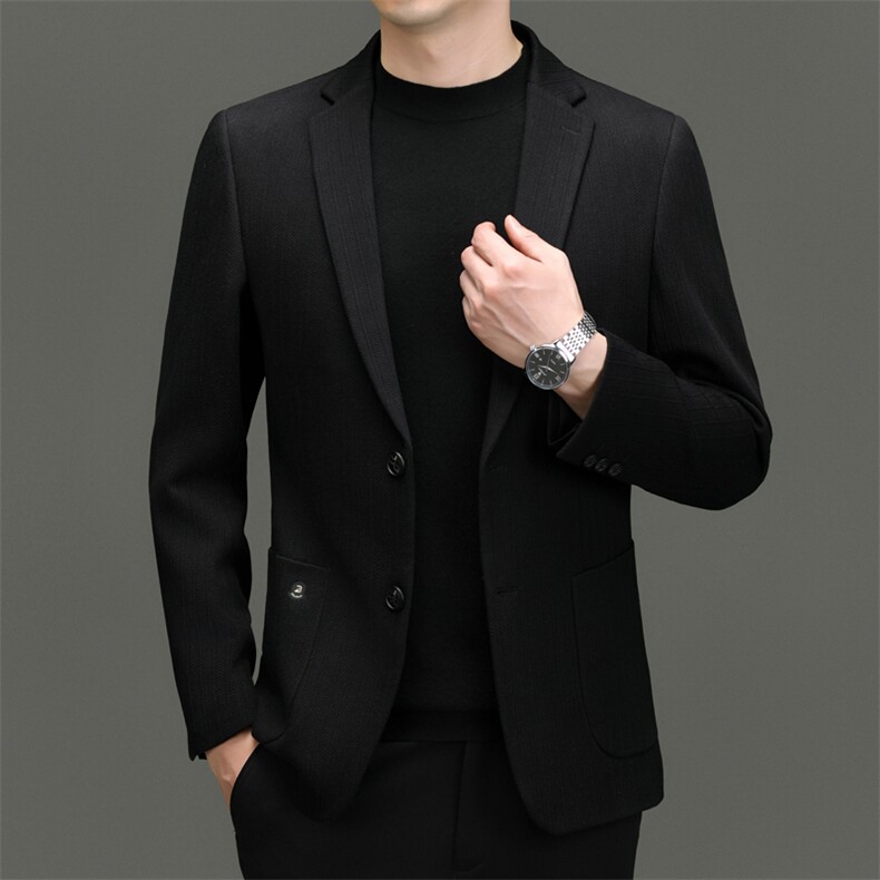 秋季新款西装男西服简约外套西服商务休闲小西装单西图片