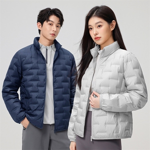 新款90绒子轻薄情侣装羽绒服秋冬男女款立领轻薄羽绒服外套图片