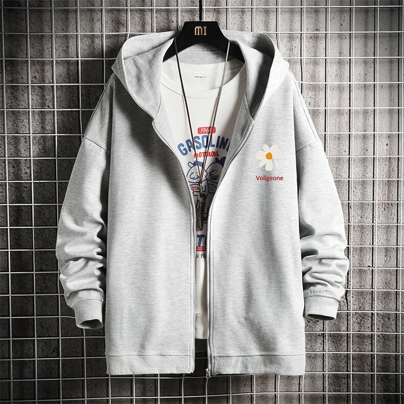 KS21059-P38加绒款-P43连帽开衫卫衣男运动外套大码班服网格,男装卫衣,电商A040A