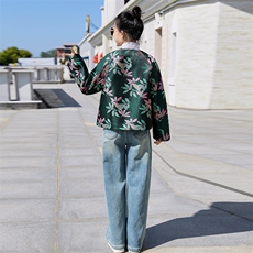 水衣源2668款新中式短款提花羽绒服女，女装羽绒服，水衣源