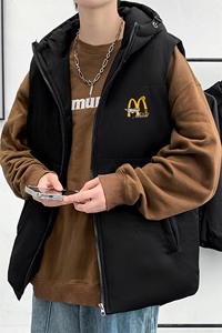 秋冬季港风棉衣马甲潮流宽松加厚保暖潮流棉服男MF06P68控98图片