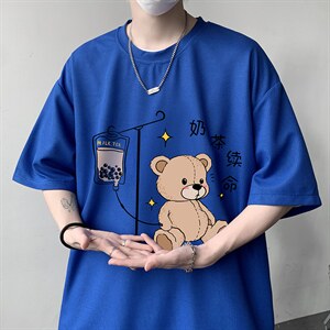 HT73194-P22 华夫格t恤男短袖男大码五分袖 大皂风图片
