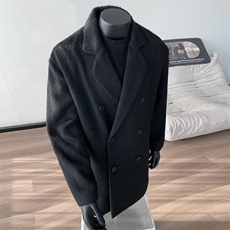 2025新秋款粗纺防羊绒毛呢大衣英伦风衣外套DSA157B-J2566-P115，男装风衣，电商A157B