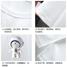 Q11233-P30NASA叮当猫春夏季七分袖t恤男大码五分袖短袖中袖展架，男装T恤，电商A040A