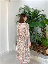 秋季新款韩版修身淑女气质高雅淑女时尚连衣裙，女装连衣裙，荷塘月色