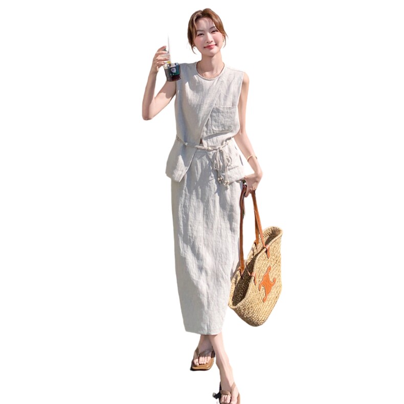 高级麻料套装2c323-165-248,女装套装/套裙,2C323