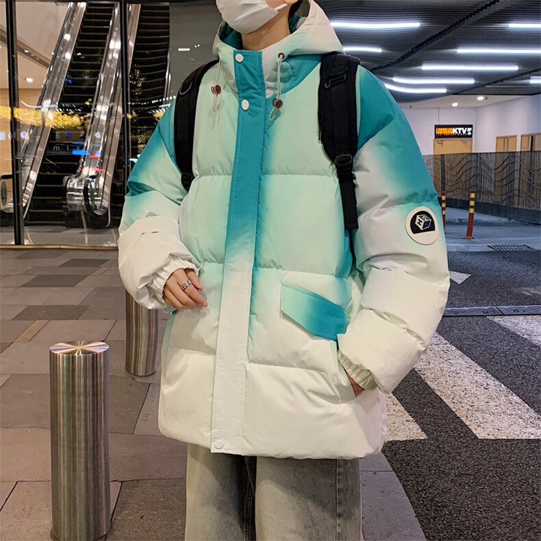 1506-1/M23621/P124渐变色棉服男款冬季情侣款面包服袄子学生外套,男装棉衣,星座1506-1