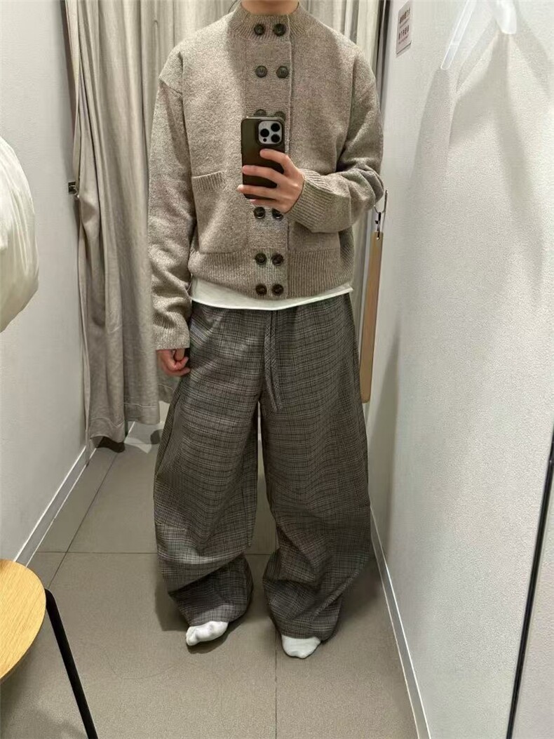 现货～复古老钱双排扣设计感针织开衫毛衣MY2578批68,男装针织衫/毛衣,星座1411A-6