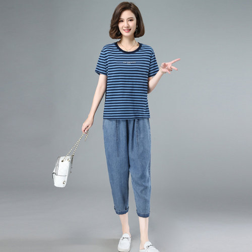 2022夏季新款简约时尚气质宽松休闲舒适两件套,女装套装/套裙,独衣靓