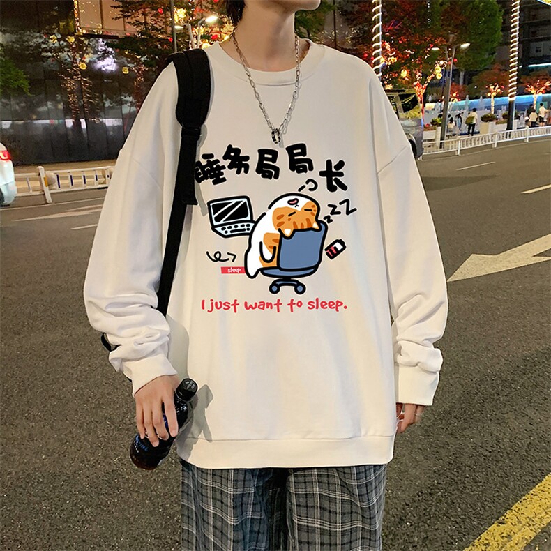 圆领卫衣男超大码胖子肥佬大号长袖t恤S6447-P28,男装卫衣,电商A040