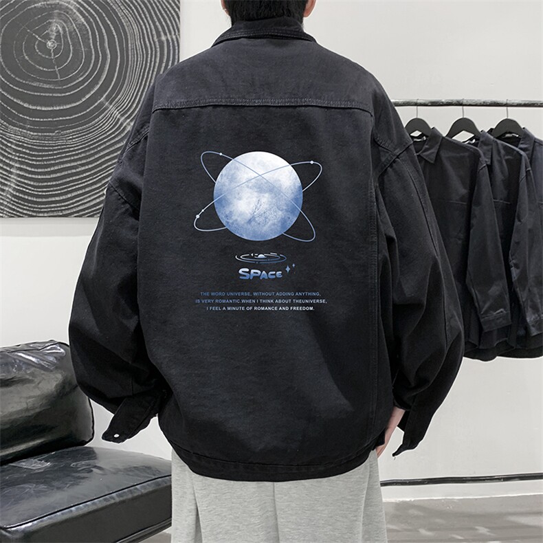 牛仔夹克男大码牛仔外套男茄克 NJ77241-P60图片