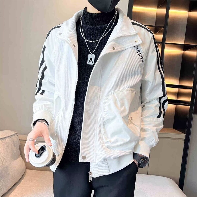 潮ins立领工装外套男春秋款男士夹克新款青少年潮流常规款修身,男装夹克,星座218-1（原230）