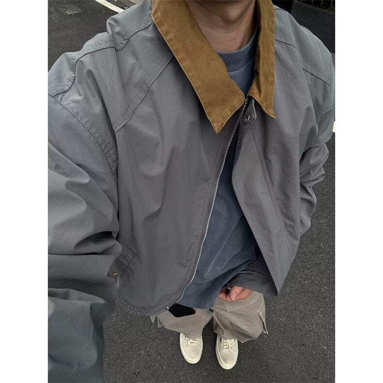 外套男春季穿搭运动夹克潮牌美式立领防风上衣情侣W6858-P62,男装夹克,星座412-3