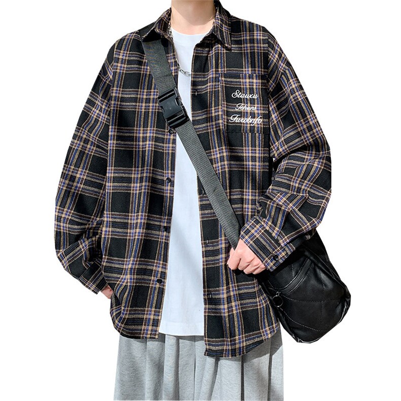 春季衬衫新款宽松休闲男女同款衬衣XZ102B-1-CS2512P55,男装衬衫,星座102B-1