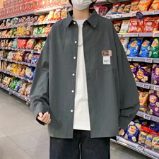 长袖衬衫春款男港风潮流K8902P30，男装衬衫，星座1116-2