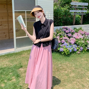 夏季穿搭一整套时尚女2025年新款韩系高级感衬衫半身裙图片