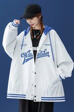 中性风2023秋季新款字母印花连帽情侣休闲夹克G23p65控88，男装夹克，A247A