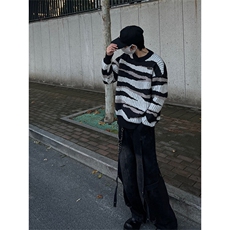 图cleanfit马海毛毛衣男宽松慵懒风高级感针织衫MY04-P60，男装针织衫/毛衣，星座1007（原301D）
