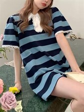 Polo学院风连衣裙现货，女装连衣裙，XTZ style