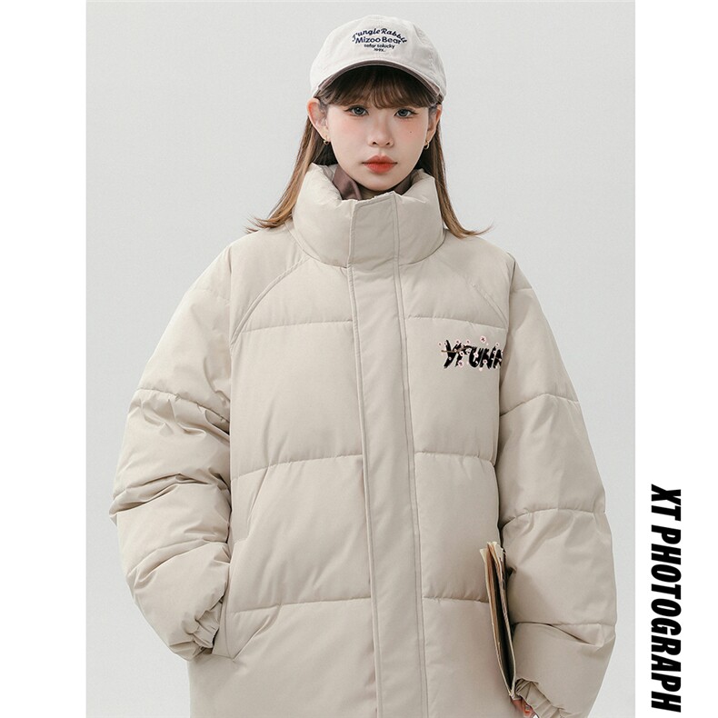 中性风冬季百搭宽松字母印花棉服外套TPMY63703特批P75控128,男装棉衣,电商A268