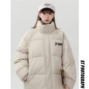 中性风 冬季百搭宽松字母印花棉服外套TPMY63703特批P75控128图片