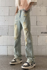 夏季美式高街ins小众破洞牛仔裤货号K755P6588，男装牛仔裤，电商A063