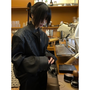 B961-P78 黑武士折棘刺绣夹克男女款春季痞帅高级感图片