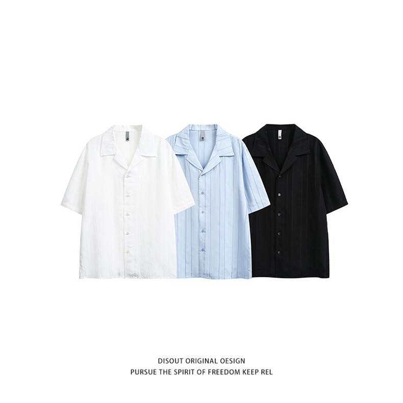 特P38无差价新款夏季潮流百搭时尚短袖衬衫-HC2720日系白底，男装T恤，电商A003