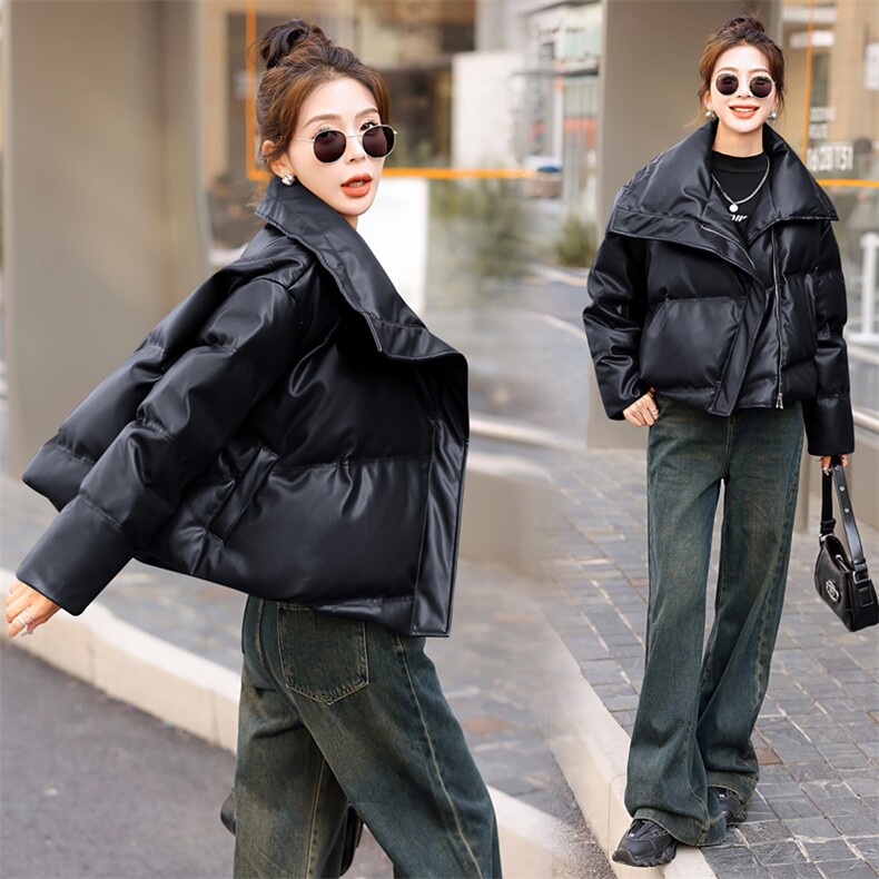 【BAO款】羽绒服明星同款冬装新款女装蛋白皮女式韩版时尚短款潮,女装羽绒服,意芙