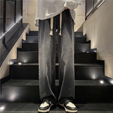 渐变牛仔裤2023春季新款直筒宽松潮流拖地裤子K5448-P50控68B315，男装牛仔裤，电商B315