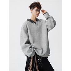 【新增常规款】WY5562JR-P50特WY5562-P45特撞色格子卫衣，男装卫衣，电商D232