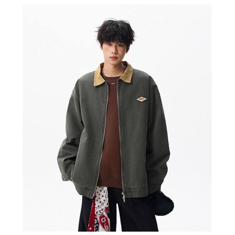 翻领卡哈特重磅简约经典高级休闲百搭潮夹克外套男2025JK1365-P95，男装夹克，星座1103-3