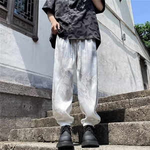 新款青年休闲裤提花布包边冰丝  K9539 P38图片