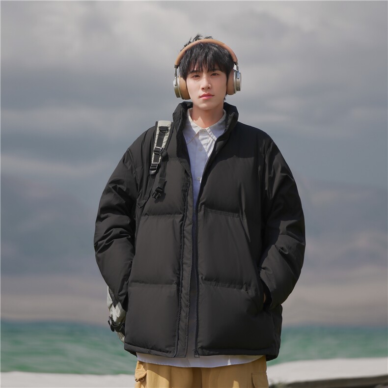 A408-23W8334*冬季纯色百搭立领羽绒服外套P198-新标90白鸭绒,男装羽绒服,电商A408
