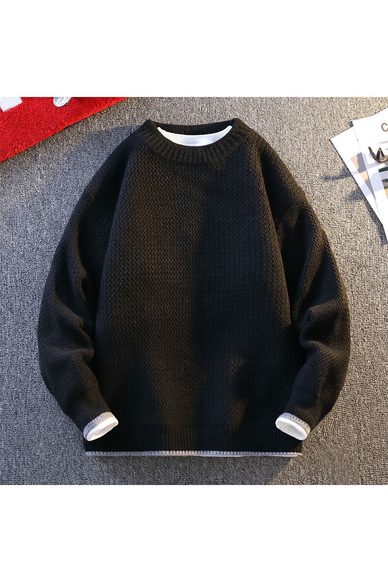 2024【新品】秋冬圆领毛衣男士针织打底衫潮流百搭-M5093-P48,男装针织衫/毛衣,星座1105