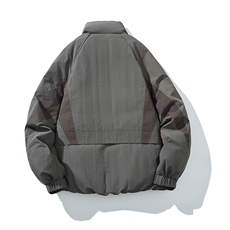 男士短款纯色立领绒服外套D213-M371-P330，女装短外套，电商D213