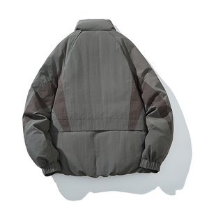 男士短款纯色立领绒服外套 D213-M371-P330图片