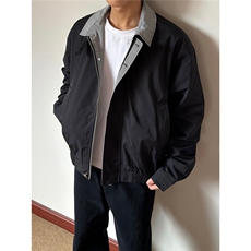 美式复古格纹撞色拼接夹克男女春秋宽松休闲情侣外套JK6818-P62，男装夹克，星座208-5
