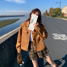 小个子开春外套女短款2025新款今年流行又a又飒麂皮绒机车服夹克，女装短外套，2C198