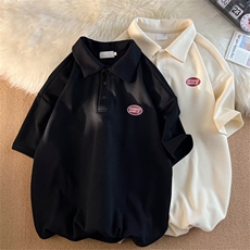 短袖T恤男ins潮牌港风夏季T恤百搭翻领Polo衫体恤宽松上衣C10/P30，男装T恤，星座506